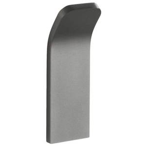 Badezimmer-Kleiderbügel MOTELLA Grau - Metall - 3 x 9 x 3 cm