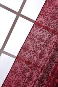 2er Set Vorhang Bordeaux Barock Rot - Textil - 140 x 245 x 1 cm
