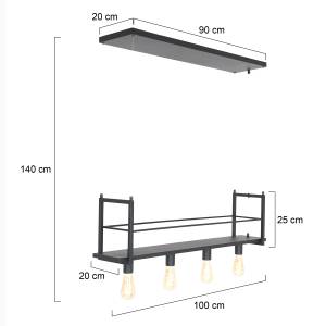 Pendelleuchte A-414255 Aluminium - 1 ampoule