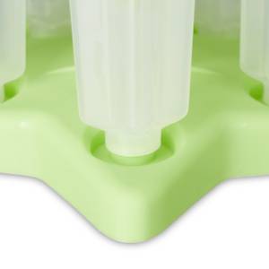 12 Eisformen mit Stiel Grün - Kunststoff - 16 x 17 x 16 cm