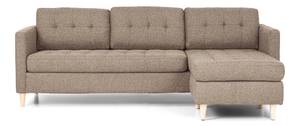 Sofa Marino Braun - Textil - 219 x 80 x 151 cm