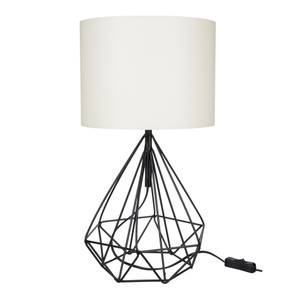 Lampe de bureau Gloucester Blanc - Textile - 25 x 47 x 25 cm