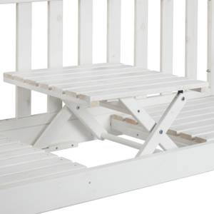 Weiße Gartenbank mit Tisch Weiß - Holzwerkstoff - 152 x 90 x 56 cm