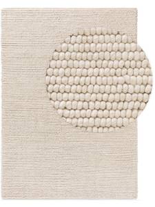 Tapis de laine Beads Blanc crème - 80 x 150 cm