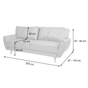 3er-Sofa J19 Anthrazit