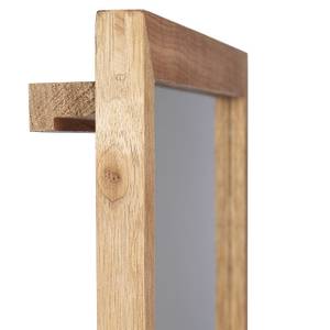 Wandregal mit Spiegel Walnuss Braun - Holzwerkstoff - 80 x 30 x 17 cm