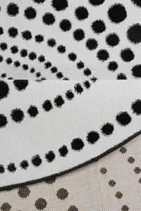 Kurzflorteppich Eddy Schwarz - Weiß - Kunststoff - Textil - 200 x 2 x 200 cm