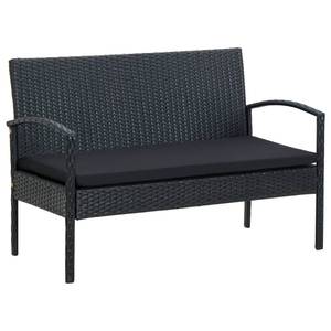 Garten-Sofa-Set Schwarz