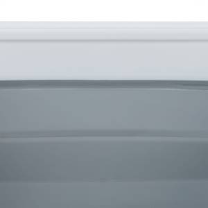 Panier de rangement avec anses Gris - Blanc - Matière plastique - 38 x 28 x 29 cm
