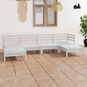 Garten-Lounge-Set Weiß - Massivholz - Holzart/Dekor - 64 x 29 x 64 cm