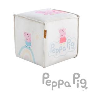 Kinderhocker in Würfelform Peppa Pig Beige - Holzwerkstoff - Textil - 27 x 25 x 27 cm