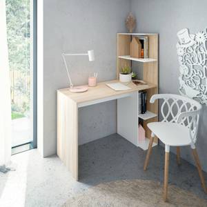 Schreibtisch Dlup Weiß - Holzwerkstoff - 110 x 136 x 52 cm