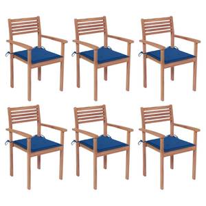 Stapelbarer Stuhl (6er Set) 3007491-3 Blau - Holzwerkstoff - Holzart/Dekor - 56 x 90 x 51 cm