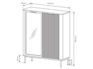 Vitrinenschrank WALD 113 x 134 cm