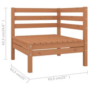 Garten-Lounge-Set Braun - Massivholz - Holzart/Dekor - 64 x 29 x 64 cm