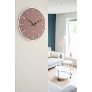 Horloge murale Mirror Numbers Rose foncé