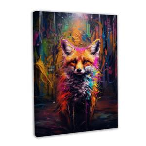 Leinwandbild Fox Graffiti 100 x 150 cm