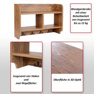 Wandgarderobe C68 Wildeiche Dekor