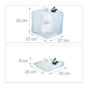 Faltbarer Wasserkanister im 4er Set 27 x 32 x 27 cm