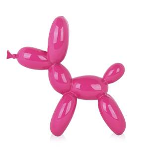 Harz-Skulptur  Ballonhund Neonpink - 26 x 27 x 10 cm