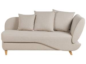 Chaiselongue MERI Beige - Eiche Hell - Armlehne davorstehend links - Ecke davorstehend rechts