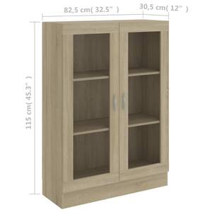 Vitrinenschrank 3005130-1 Eiche Sonoma Dekor - Höhe: 115 cm