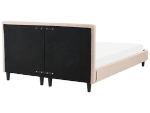 Doppelbett FITOU Beige - Eiche Dunkel - Breite: 150 cm