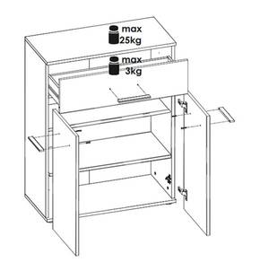 Kommode GEMINI Braun - Holzwerkstoff - 74 x 97 x 35 cm