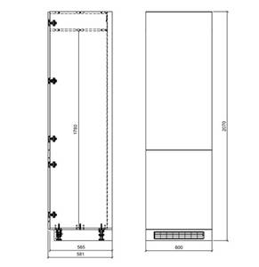 Küchenzeile AVELLINO A4 Vollauszug Braun - Grau - Holzwerkstoff - 330 x 207 x 225 cm