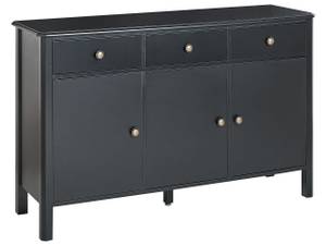 Sideboard OLATE Schwarz - Gold - Holzwerkstoff - 120 x 75 x 39 cm