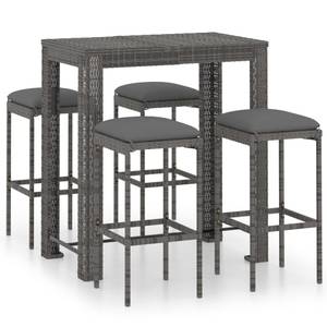 Bar-Set (5-teilig) 3011733-2 Grau - Metall - 61 x 111 x 100 cm