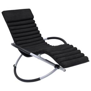 Chaise longue Noir - Métal - 166 x 81 x 74 cm