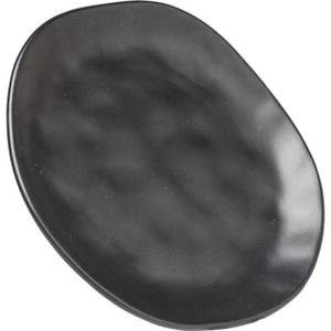 Assiettes plates Organic (lot de 4) Noir - 20 x 2 x 20 cm