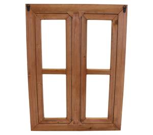 Holzfenster Nostalgie Braun - Metall - Holz teilmassiv - 57 x 78 x 4 cm