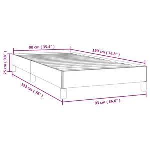 Bettgestell 3016038-1 Braun - Cremeweiß - 93 x 25 cm