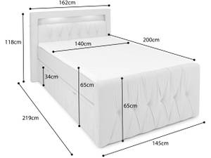 Bett Valencia mit Schubladen Anthrazit - Breite: 140 cm