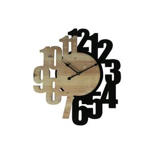 Horloge murale Melia Noir - Bois manufacturé - 5 x 57 x 50 cm