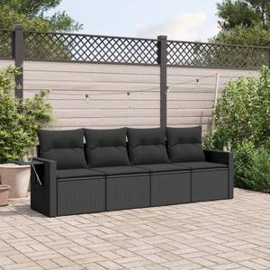 Gartensitzgruppe K5159(4-tlg) Schwarz - Massivholz - 69 x 62 x 55 cm