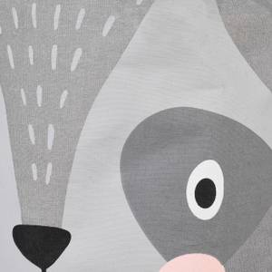 Kinder Aufbewahrungskorb Waschbärmotiv Schwarz - Grau - Pink - Kunststoff - Textil - 33 x 55 x 33 cm