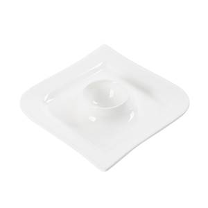 Coquetier Melody 1 Blanc - Porcelaine - 13 x 3 x 13 cm