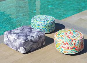 Outdoorpouf CASSY Multicolor - 53 x 53 cm