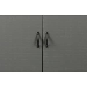 Armoire 2 portes en pin massif gris Gris - Bois/Imitation - En partie en bois massif - 100 x 195 x 53 cm