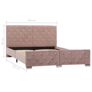 Bettgestell 3001902 Pink - Silber - Breite: 146 cm