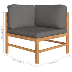 Garten-Lounge-Set (2-teilig) 3006492-1 Grau - Holzwerkstoff - Holzart/Dekor - 66 x 60 x 66 cm