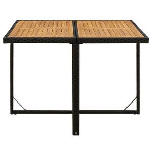 Table de jardin Noir - Polyrotin - Bois/Imitation - 109 x 74 x 109 cm