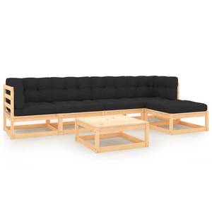 Garten-Lounge-Set (6-teilig) 3009926-2 Anthrazit - Holz