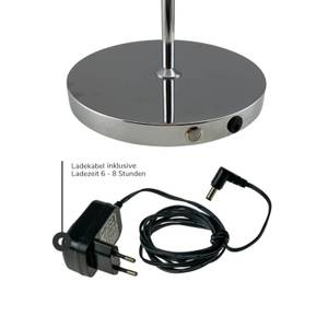 Kabellose LED-Tischlampe m. Akku dimmbar Silber - Metall - 25 x 55 x 25 cm