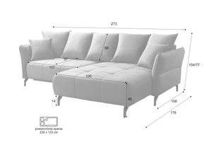 Ecksofa KAIROSS EL 10 Rosa Pink