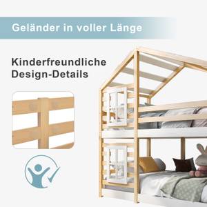 Kinder Etagenbett LTFC31 Weiß - Massivholz - 97 x 193 x 244 cm