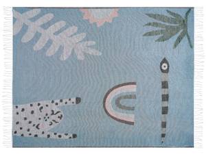 Couverture LIMGHA Bleu - Gris - Vert - Textile - 130 x 1 x 170 cm